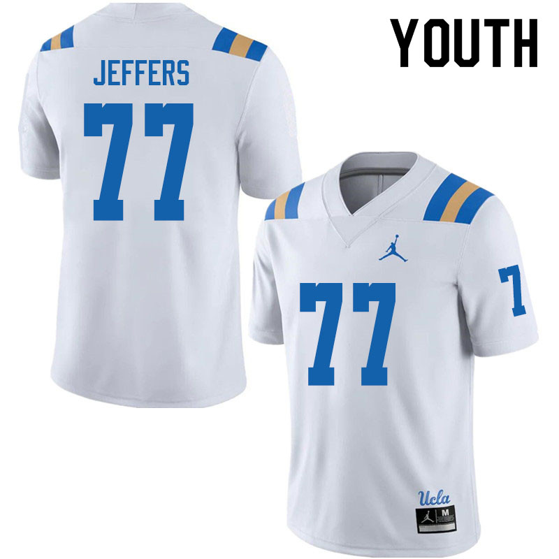 Jordan Brand Youth #77 Jaylan Jeffers UCLA Bruins College Football Jerseys Sale-White - Click Image to Close